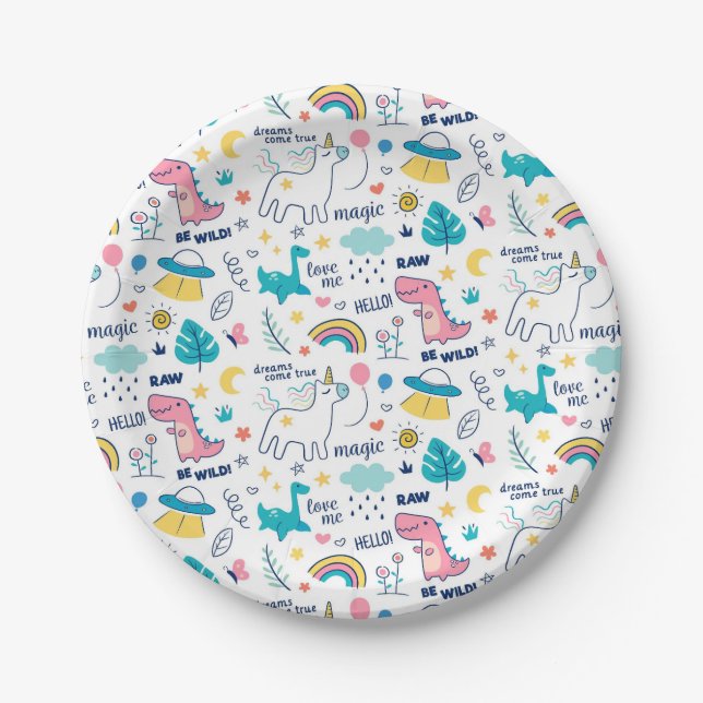 Prato De Papel Dino (Frente)