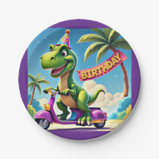 PRATO DE PAPEL "DINO'S BIRTHDAY JOYRIDE"