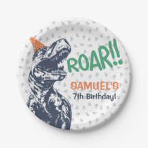 Dinosaur T-Rex de Chapéu de Festa Aniversário
