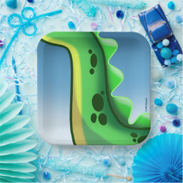 Prato De Papel DINOSSAUR MISTERIOSO DO PESCOÇO LONGO por Jeff Wil