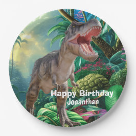 Prato De Papel Dinossauros T Rex Kids Jurassic World
