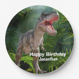 Prato De Papel Dinossauros T Rex selva Jurassic Fundo Mundial