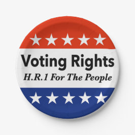 Prato De Papel Direitos De Voto RH1 Para A Lei Pessoas