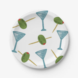 Prato De Papel Dirty Martini Party Plates