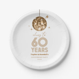 Prato De Papel Disco Anima 60 Anos Festa de Aniversário de Casame