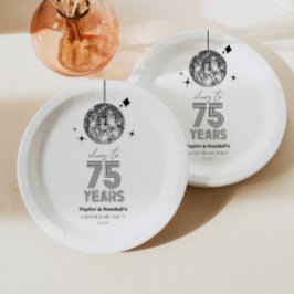 Prato De Papel Disco Anima 75 Anos Festa de Aniversário de Casame