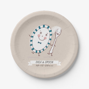 Prato De Papel Dish foge com o casamento de Spoon