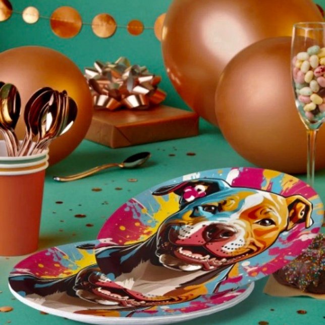 Prato De Papel Diversão de Aniversário em Staffordshire  (Paper Plates Durable paper stock FDA compliant food safety. 
)