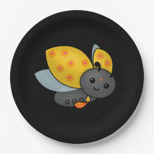 Prato De Papel Diwali Ladybug com Deepa