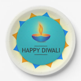 Prato de Papel Diya Diwali