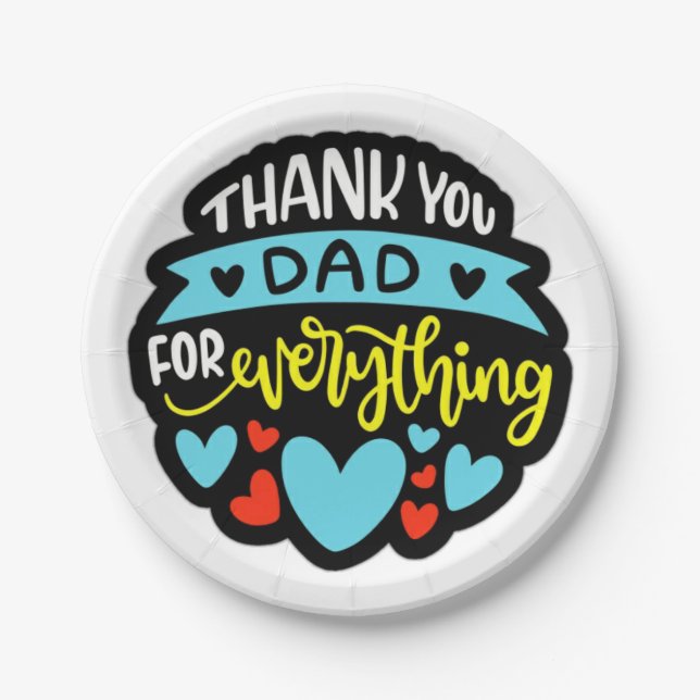 Prato de Papel do Dia dos Pais (Frente)