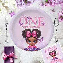 Doce, Afro Puff Baby Girl primeiro aniversario Rox