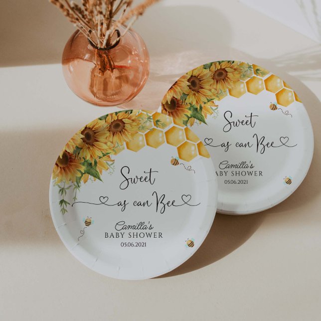 Prato De Papel Doce Como Chá de fraldas De Abelhas (Criador carregado)