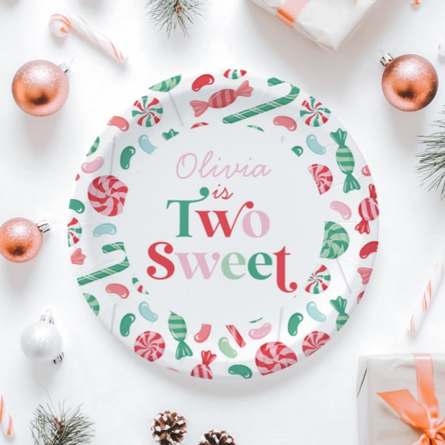 Prato De Papel Doce de Natal Dois Doce 2º Aniversário (Criador carregado)