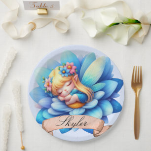 Prato De Papel Doce Fantasia Floral Sonhos Doces Fada Adormecida