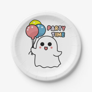 Prato De Papel Doce Fantasma Pronto Para A Festa
