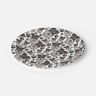 Prato De Papel Doce Pet Puppy Cão Pet Pet Puppy Padrão Schnauzer