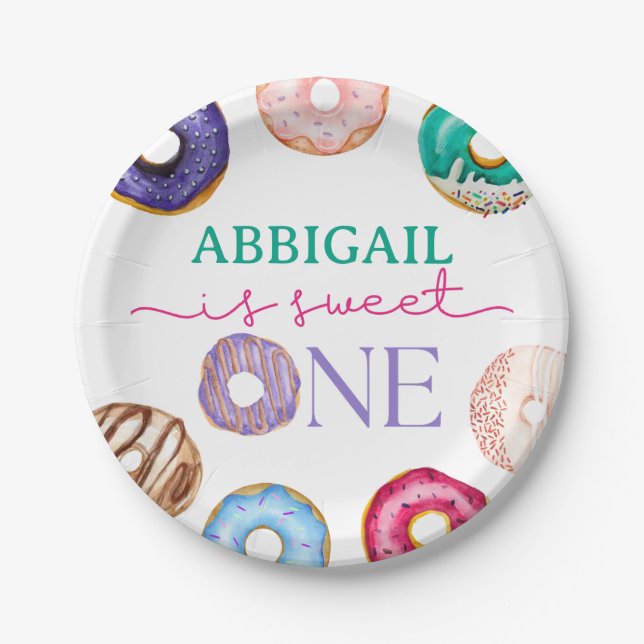Prato De Papel Doce um primeiro aniversario (Frente)