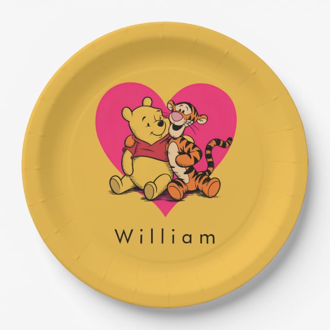 Prato De Papel Doce Winnie the Pooh & Tigger (Frente)