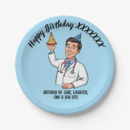 Prato De Papel DOCTOR BIRTHDAY FUN antistress party