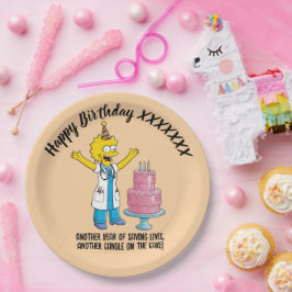 Prato De Papel DOCTORS BIRTHDAY orange pediatric anti-stress