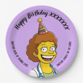 Prato De Papel DOCTORS BIRTHDAY violet pediatric fun girl
