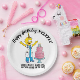 Prato De Papel DOCTORS BIRTHDAY white pediatric anti-stress