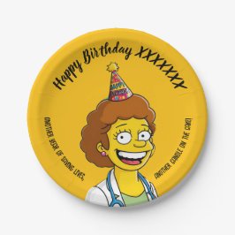 Prato De Papel DOCTORS BIRTHDAY yellow pediatric anti-stress