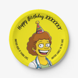 Prato De Papel DOCTORS BIRTHDAY yellow pediatric anti-stress
