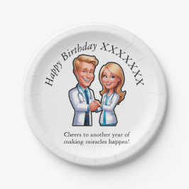 Prato De Papel DOCTORS white couple 