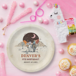 Prato De Papel Documento de Festa de aniversário do Rodeo do Cowb