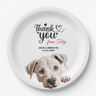 Prato De Papel Dogo Argentino Dog Recepção de casamento