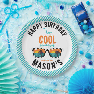 Prato De Papel Dois Legal segundos aniversários