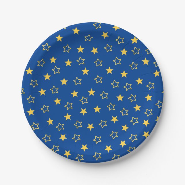 Prato De Papel Dois Para a Lua Segundo Aniversário (Frente)