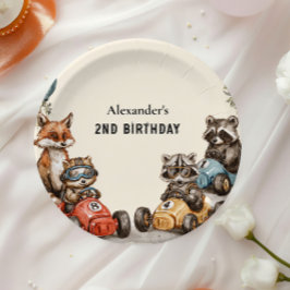 Prato De Papel Dois segundos aniversários Rápidos De Animais Da F