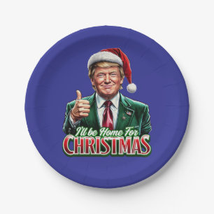 Prato De Papel Donald Trump Natal Papai Noel Dói