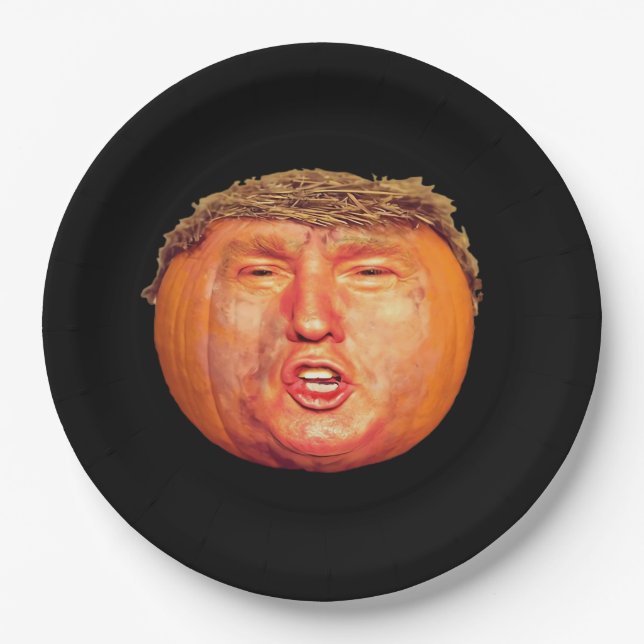 Prato De Papel Donald Trumpkin Clássico (Frente)