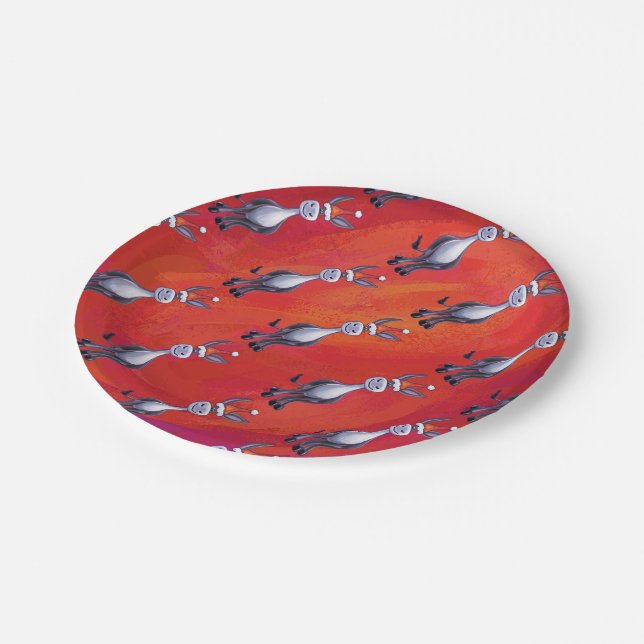 Prato De Papel Donkey Christmas (Inclinado)