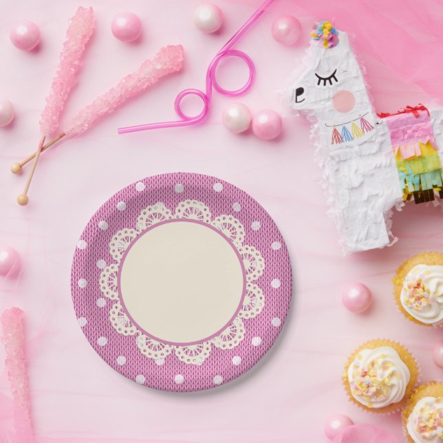 Prato De Papel Dotty Delight Pink (Festa)