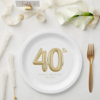 Dourado Partido Balão aniversário de 40 anos de 40