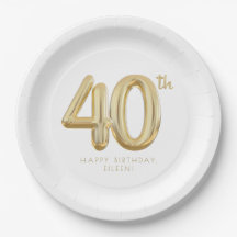 Dourado Partido Balão aniversário de 40 anos de 40