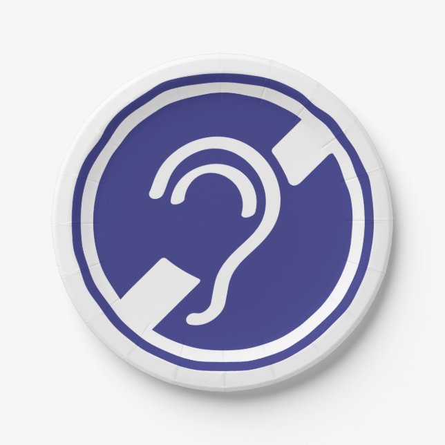 Prato De Papel Doven, slechthorend, doofheid, gehoorverlies teken (Frente)