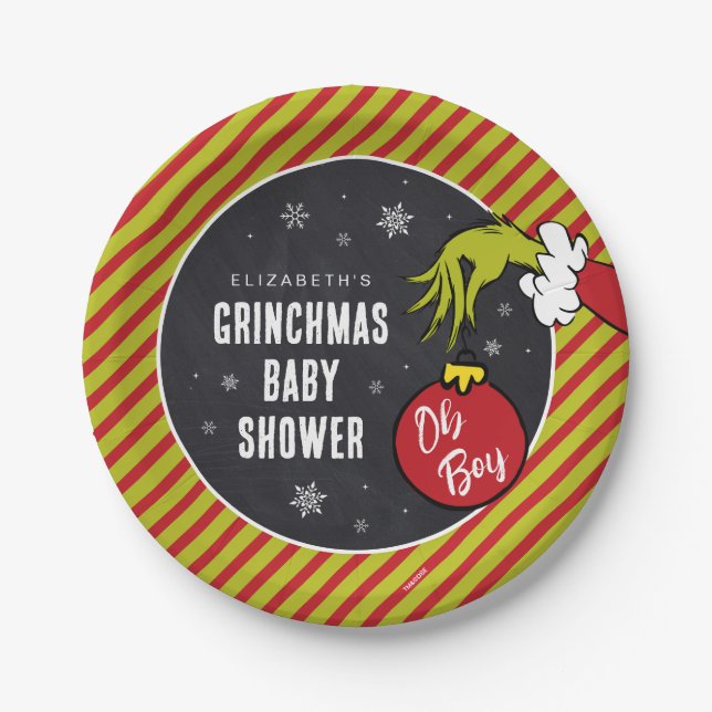 Prato De Papel Dr. Seuss | Placas De Chá de fraldas De Bolha (Frente)