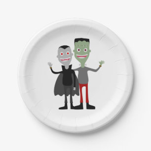 Prato De Papel Drácula e Frankenstein
