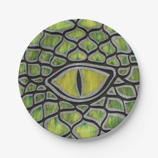 Prato De Papel Dragão verde (Frente)