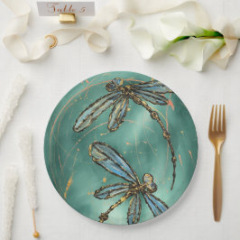 Prato De Papel Dragonfly Flit Myrtle Green