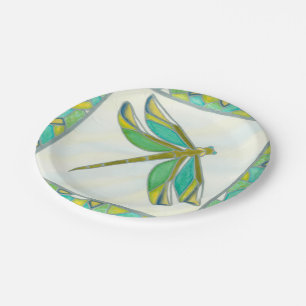 Prato De Papel Dragonfly Luminosa Pastel por Vanna Lam