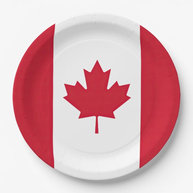 Prato De Papel Drapeau Canada (Frente)
