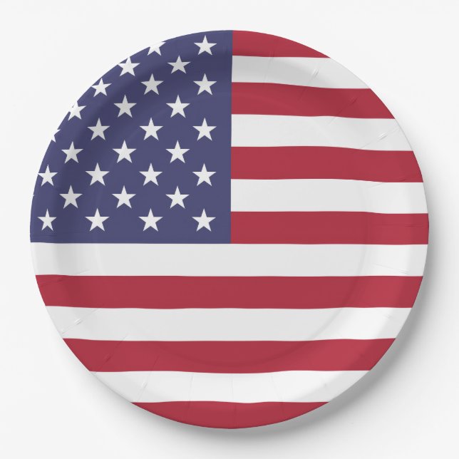 Prato De Papel Drapeau Etats-Unis (Frente)