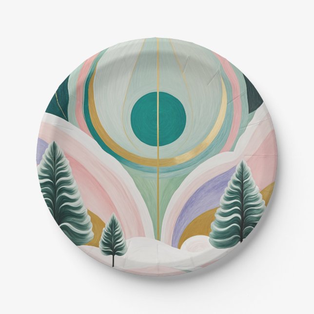 Prato De Papel Dreamscape Whimsical Winter (Frente)